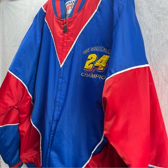 Jeff Gordon #24 Jacket 1995 Winston Cup Champion Nutmeg NASCAR Blue/Red XL - Picture 5 of 11